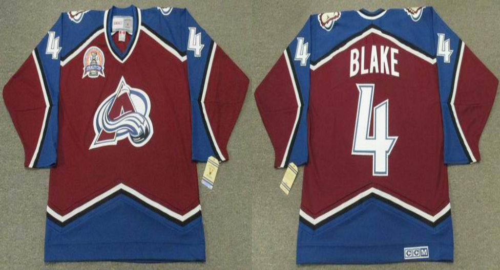 2019 Men Colorado Avalanche #4 Blake red CCM NHL jerseys